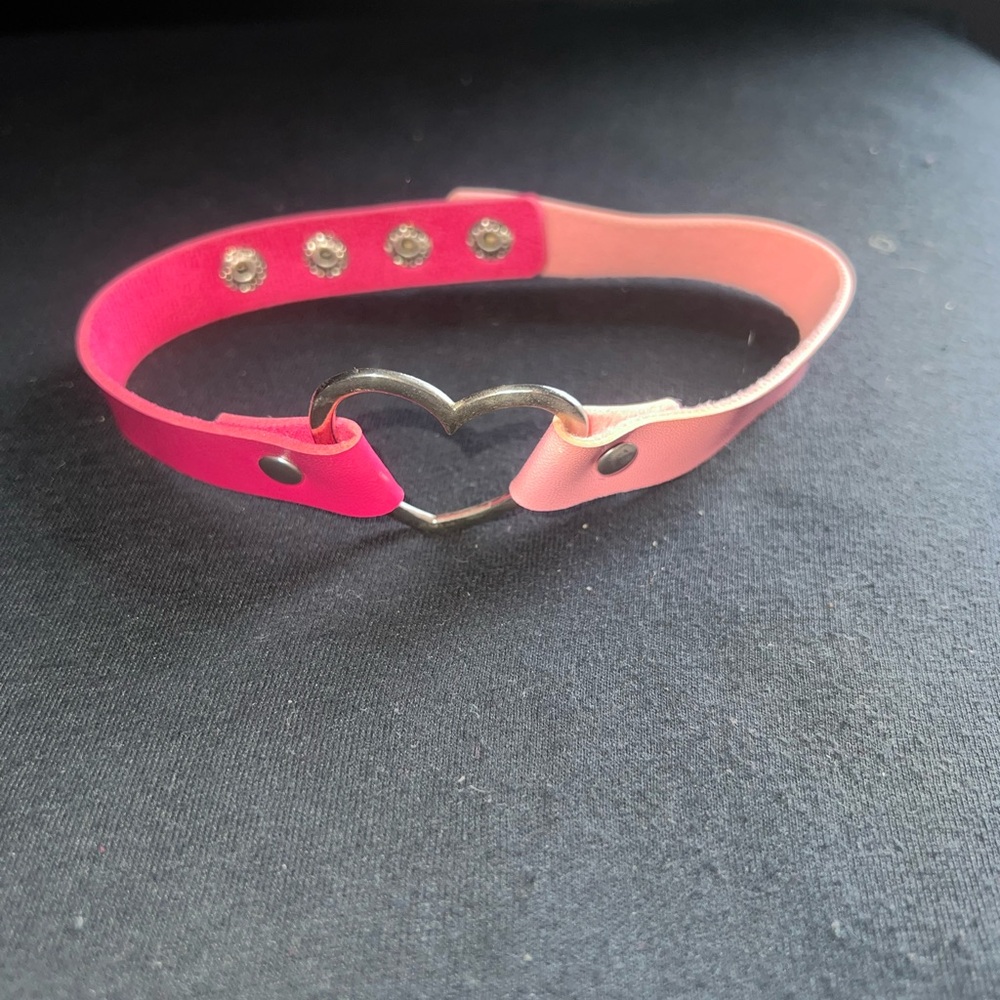Pink Heart choker